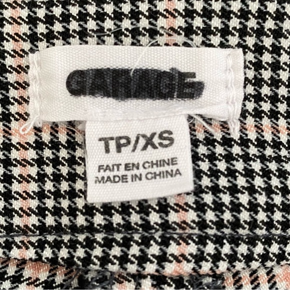 Garage High Waist Houndstooth Plaid Pink White Black Wrap Skort Women's Size XS - Picture 8 of 12